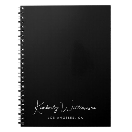 Chic Signature Script Zwart Notitieboek (Voorkant)