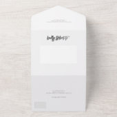 Chic Silglitter confetti white bruiloft All In One Uitnodiging (Buitenkant)