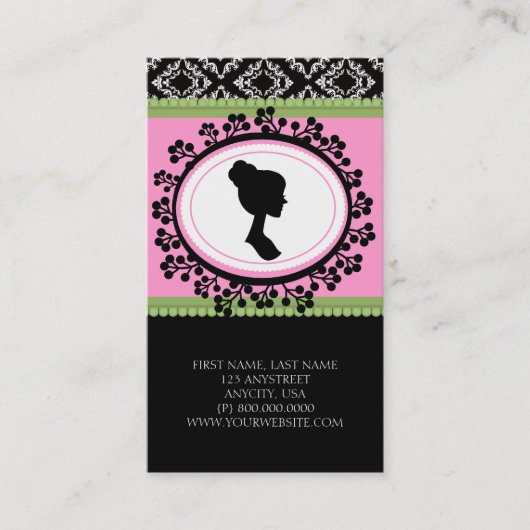 Chic Silhouette Visitekaartjes (Voorkant)