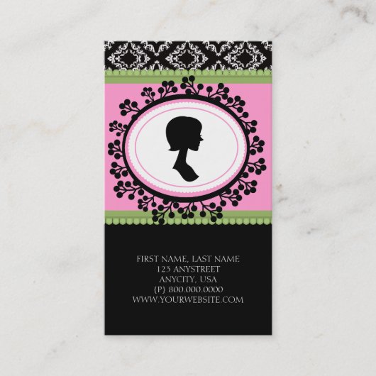 Chic Silhouette Visitekaartjes (Voorkant)