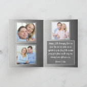 Chic Silver 5 foto's 25e bruiloft Jubileum Kaart (Binnen)