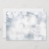 Chic Silver Bokeh Light Wedding Rsvp Kaart (Achterkant)