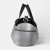 Chic Silver Brushed Metal Black Script Monogram Plunjezak (Rechts)