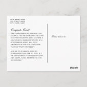 Chic Silver Calligraphy Overlay Photo Afstuderen Briefkaart (Achterkant)