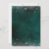 Chic Silver Confetti Ballonnen Green Pensioen Kaart (Achterkant)