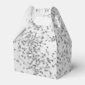 Chic Silver Confetti Bride Tribe Favor Box Bedankdoosjes (Achterkant)