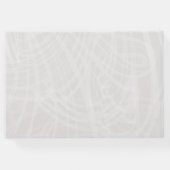 Chic Silver en Grey Damask Swirls Wedding Gastenboek (Achterkant)