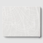 Chic Silver en Grey Damask Swirls Wedding Gastenboek (Achterkant)