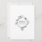 Chic Silver Floral 25e bruiloft Jubileum Kaart (Achterkant)