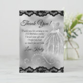 Chic Silver Foil Diamonds elke dag Bedankkaart (Staand voorkant)