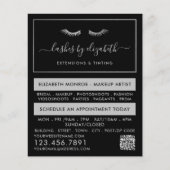 Chic Silver Foil Lashes Beauty Makeup Artist Flyer (Voorkant)