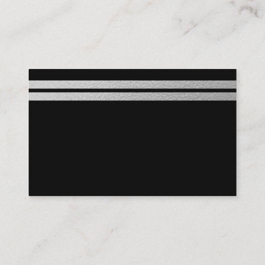 Chic Silver Foil Stripes Bachelor Party Ticket (Achterkant)