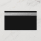 Chic Silver Foil Stripes Bachelorette Party Ticket (Achterkant)