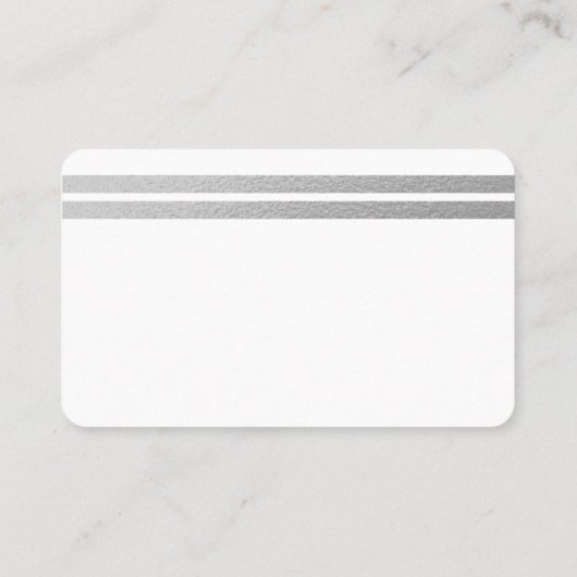 Chic Silver Foil Stripes Vrijgezellenfeest Ticket (Achterkant)