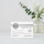 Chic Silver Foil Stripes | Witte kaartjes (Staand voorkant)