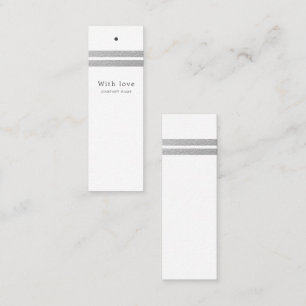 Chic Silver Foil Stripes   Witte Labels