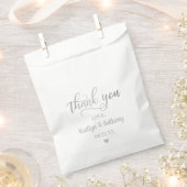 Chic Silver Foil Wedding Bedankt Bedankzakje (Geknipt)