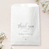 Chic Silver Foil Wedding Bedankt Bedankzakje