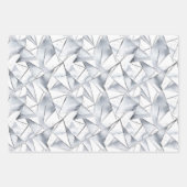 Chic Silver Glam Abstract en Bloemen Verjaardag Inpakpapier Vel (Voorkant 3)