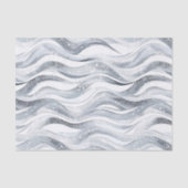 Chic Silver Glam Abstracte verjaardag Tissuepapier (Voorkant)