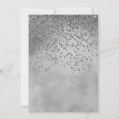 Chic Silver Glitter 40e verjaardag Kaart (Achterkant)