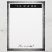 Chic Silver Glitter bruiloft papier (Voorkant)