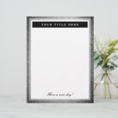 Chic Silver Glitter bruiloft papier (Staand voorkant)