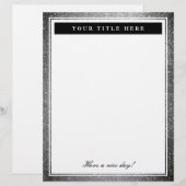 Chic Silver Glitter bruiloft papier (Voorkant / Achterkant)