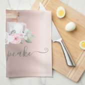 Chic Silver Glitter Drift Mixer Flowers Roos Gold Theedoek (Quarter Fold)