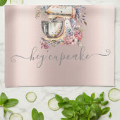 Chic Silver Glitter droogt Floral Mixer Roos Gold Theedoek (Gevouwen)