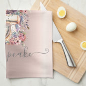 Chic Silver Glitter droogt Floral Mixer Roos Gold Theedoek (Quarter Fold)