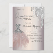 Chic Silver Glitter drukt de uitgang Quinceañera a Kaart (Voorkant)