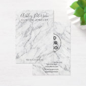 chic Silver Glitter Marble luxearing display Visitekaartje (Bureau)