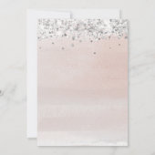 Chic Silver Glitter Princess Dress Quinceanera Kaart (Achterkant)