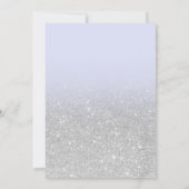 Chic Silver glitter script lavender Bat Mitzvah Kaart (Achterkant)