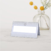 Chic Silver glitter script lavender Bat Mitzvah Plaatskaartje (Voorkant)