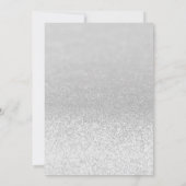 Chic Silver Glitter Sweet 16 Kaart (Achterkant)