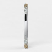 Chic Silver Gold Faux glitter monogram Case-Mate iPhone Case (Achterkant/rechts)