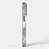 Chic Silver Gold Faux glitter monogram Case-Mate iPhone Case (Achterkant / Rechts)