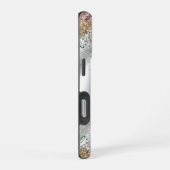 Chic Silver Gold Faux glitter monogram iPhone Hoesje (Rechterkant)