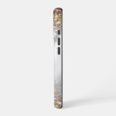 Chic Silver Gold Faux glitter monogram iPhone Hoesje (Linkerkant)