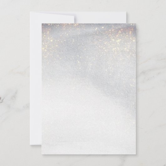 Chic Silver Gold Glitter Photo Afstuderen Bedankkaart (Achterkant)