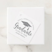Chic Silver Grey Afstuderen Aangepaste Graduation  Bedankjes Labels (In situ)