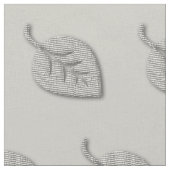 Chic Silver Grey Leaves Patroon Stof (Close Up)