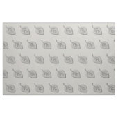 Chic Silver Grey Leaves Patroon Stof (Fat Quarter)