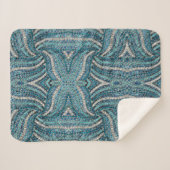 chic Silver grijs turquoise blue rhinestone krista Sherpa Deken (Voorkant (horizontaal))