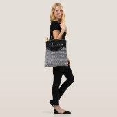 Chic Silver Harlequin gepersonaliseerde Canvas tas (Op model)