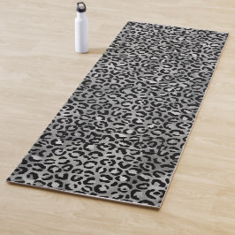 Chic Silver Leopard-afdrukken op maat Yogamat