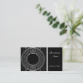 Chic Silver Medallion Visitekaartje (Staand voorkant)