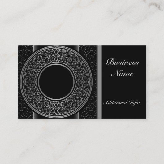Chic Silver Medallion Visitekaartje (Voorkant)